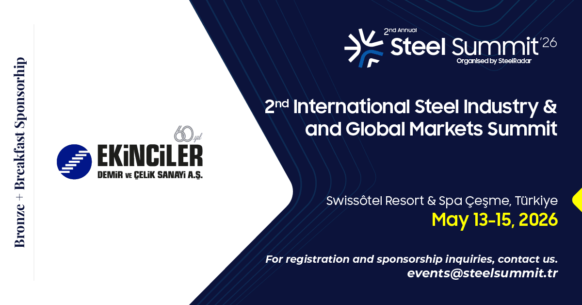Ekinciler Demir Çelik Becomes Bronze & Breakfast Sponsor of SteelSummit 2026