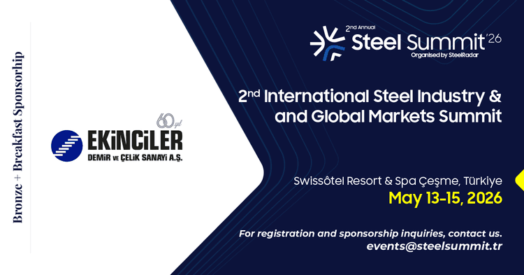 Ekinciler Demir Çelik Becomes Bronze & Breakfast Sponsor of SteelSummit 2026