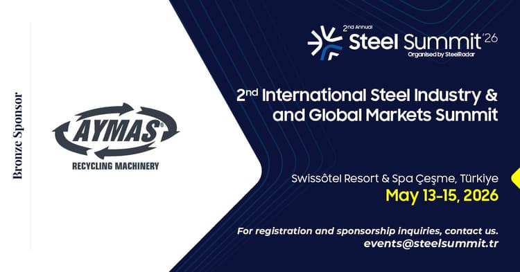 Steel Summit 2026 Bronze Sponsor: AYMAS Recycling Machinery