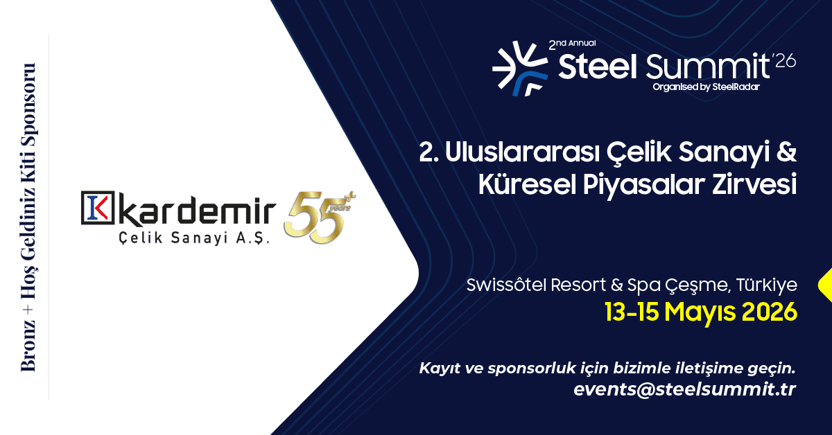 SteelSummit 2026’da Bronz ve Hoş Geldiniz Kiti Sponsoru: Kardemir Çelik Sanayi A.Ş.