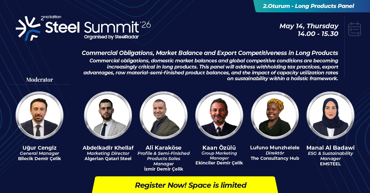 Steel Summit 2026 will address trade obligations, market balance, and competitiveness in long products