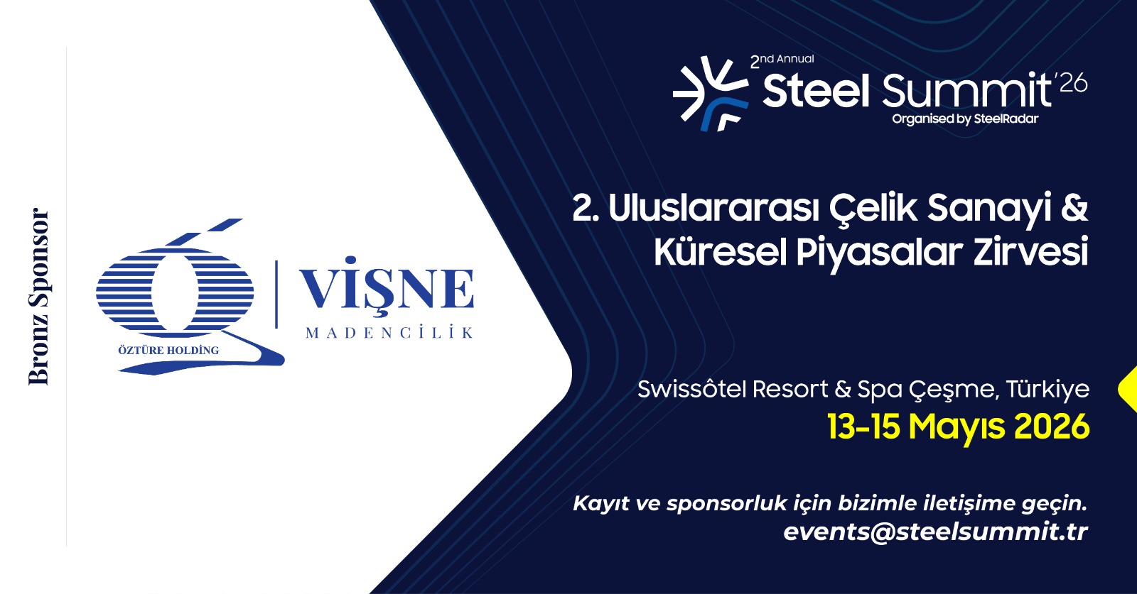 Vişne Madencilik, Steel Summit 2026'da Bronz Sponsor Oldu